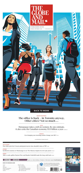 Cover of The Globe and Mail (Ottawa/Quebec Edition)