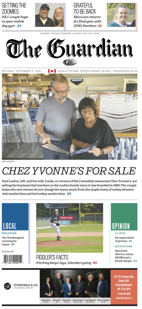 Cover of The Guardian (Charlottetown)