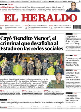 Cover of El Heraldo (Colombia)