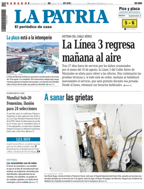 Cover of La Patria (Colombia)