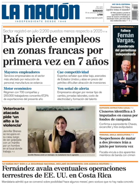 Cover of La Nacion (Costa Rica)