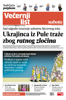 Cover of Vecernji list - Hrvatska