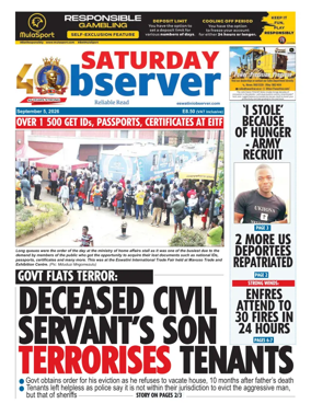 Cover of Saturday Observer (Eswatini)