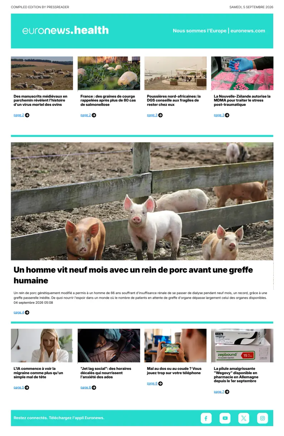 Cover of Euronews Health (French)