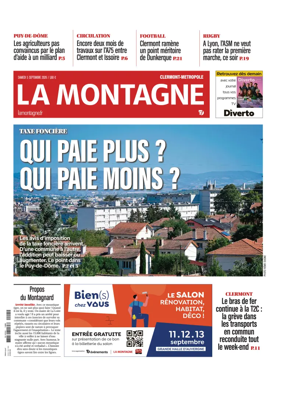 Cover of La Montagne (Clermont-Metropole)