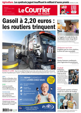 Cover of Le Courrier de l’Ouest (Angers)