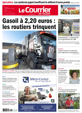 Cover of Le Courrier de l’Ouest (Saumur)