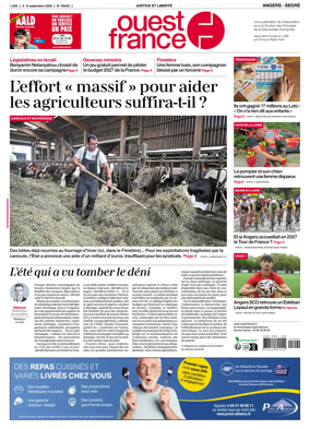 Cover of Ouest France (Angers / Segre)