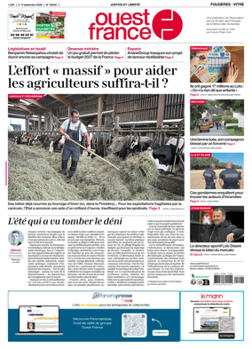 Cover of Ouest-France (Fougeres Vitre)