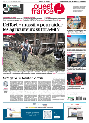 Cover of Ouest France (La Roche-sur-Yon - Fontenay-le-Comte)