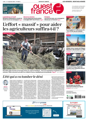 Cover of Ouest France (Les Herbiers / Montaigu)