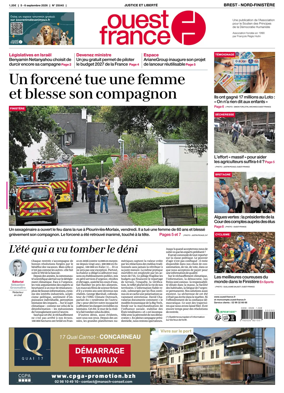 Cover of Ouest France (Nord-Finistere)