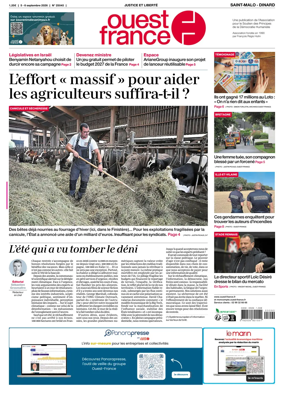 Cover of Ouest France (Saint-Malo)