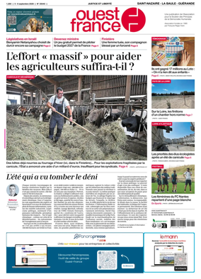 Cover of Ouest France (Saint-Nazaire La Baule Guerande)