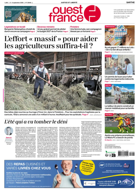 Cover of Ouest France (Sarthe)