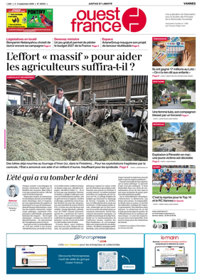 Cover of Ouest France (Vannes)