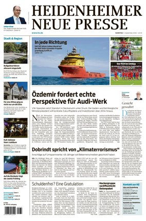 Cover of Heidenheimer Neue Presse