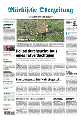 Cover of Markische Oderzeitung Uckermarkanzeiger