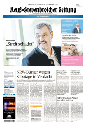 Cover of Neuss-Grevenbroicher Zeitung Neuss