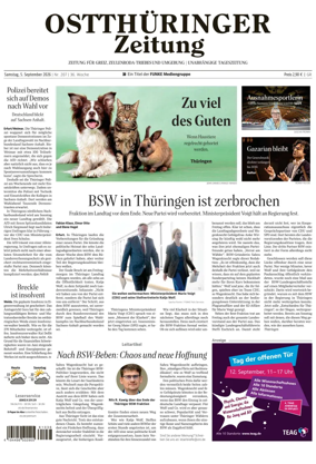 Cover of Ostthuringer Zeitung (Greiz)