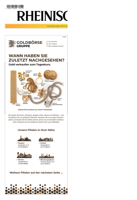 Cover of Rheinische Post - Monchengladbach and Korschenbroich