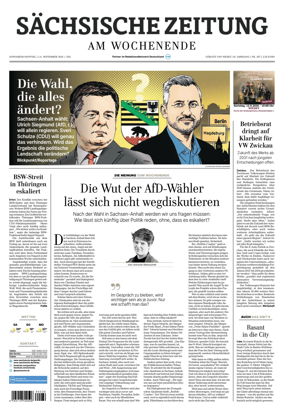 Cover of Sachsische Zeitung (Gorlitz & Niesky)