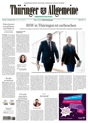 Cover of Thuringer Allgemeine (Sonderhausen und Artern)