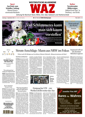 Cover of Westdeutsche Allgemeine Zeitung (Bochum)