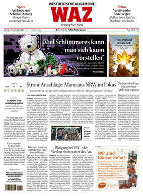 Cover of Westdeutsche Allgemeine Zeitung (Essen)