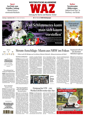 Cover of Westdeutsche Allgemeine Zeitung (Herne)