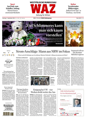 Cover of Westdeutsche Allgemeine Zeitung (Witten)