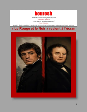 Cover of Kourosh France Weekly Magazine (French)