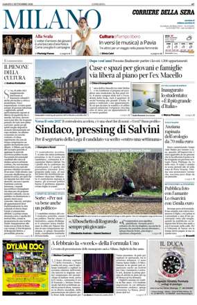 Cover of Corriere della Sera (Milano)