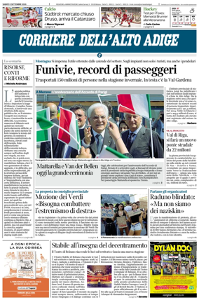 Cover of Corriere dell'Alto Adige