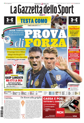 Cover of La Gazzetta dello Sport - Roma