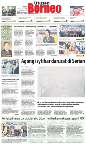 Cover of Utusan Borneo (Sarawak)