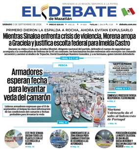 Cover of El Debate de Mazatlan