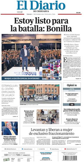 Cover of El Diario de Chihuahua