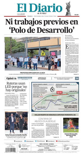 Cover of El Diario de Juarez