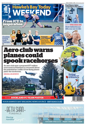 Cover of Hawke's Bay Today