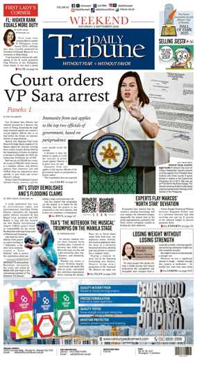 Cover of Daily Tribune (Philippines)