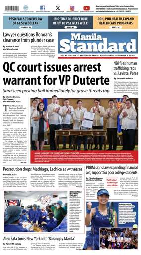 Cover of Manila Standard