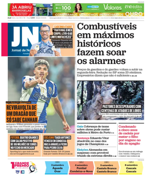 Cover of Jornal de Noticias