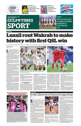 Cover of Gulf Times Sport