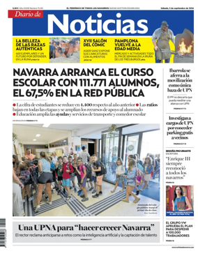 Cover of Diario de Noticias (Spain)
