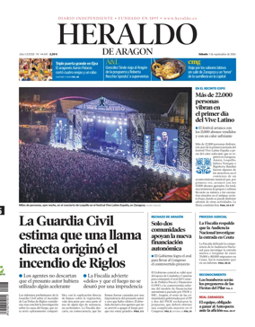 Cover of Heraldo de Aragon