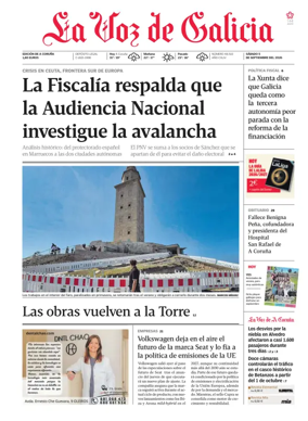 Cover of La Voz de Galicia (A Coruna)