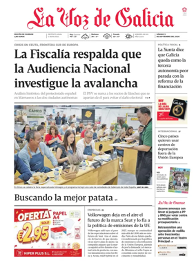 Cover of La Voz de Galicia (Ourense)