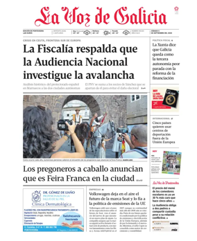 Cover of La Voz de Galicia (Pontevedra)