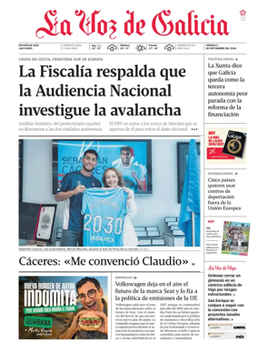 Cover of La Voz de Galicia (Vigo)